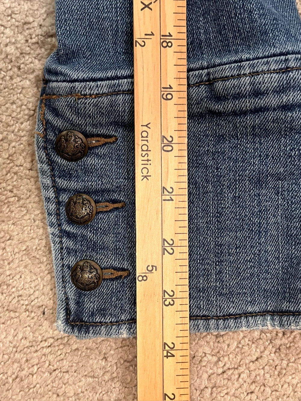 Vintage Ralph Lauren Jeans Co. Denim Chore Jacket Womens XL Military Utility - Picture 12 of 14